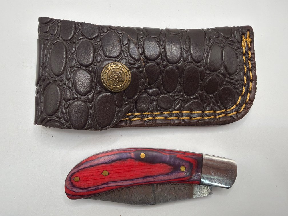 Damascus Style Pocket Knife