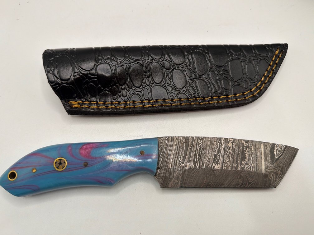 Damascus Style Sheepsfoot Knife
