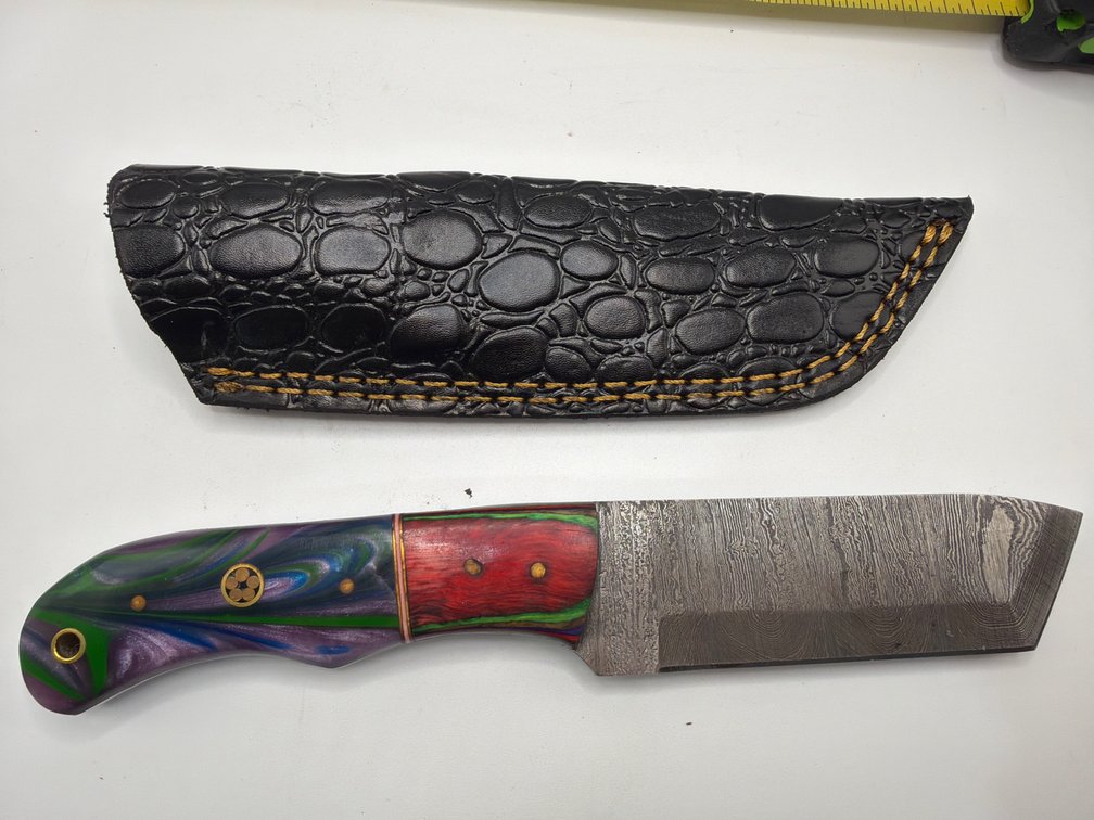 Damascus Style Sheepsfoot Knife