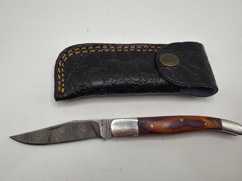 Damascus Style Pocket Knife