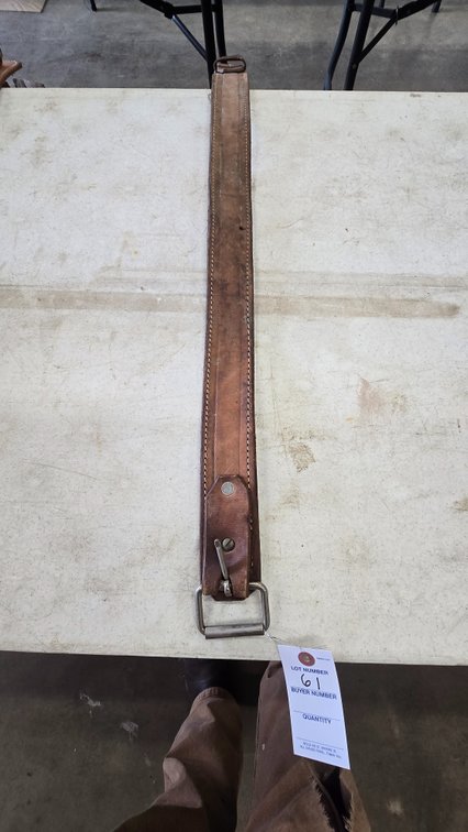 Leather Saddle Cinch - 36"