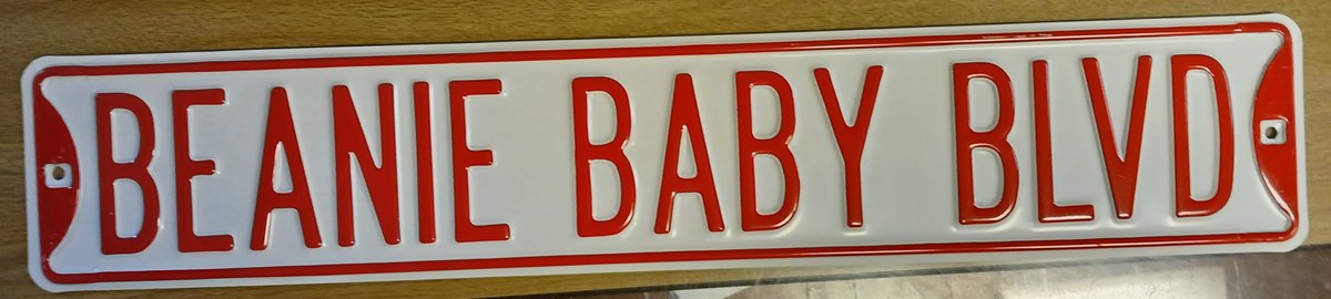 Beanie Baby Porcelain Coated Metal Sign