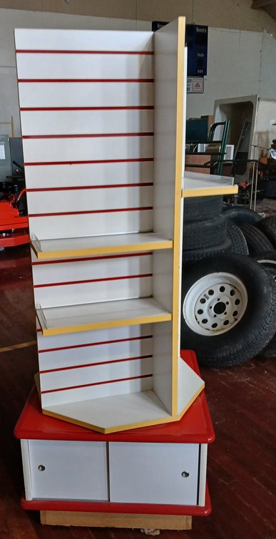 Rotating Display on Casters