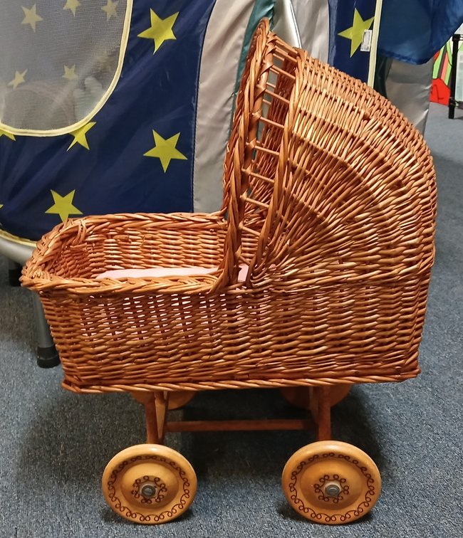 Vintage Wicker Baby Carriage