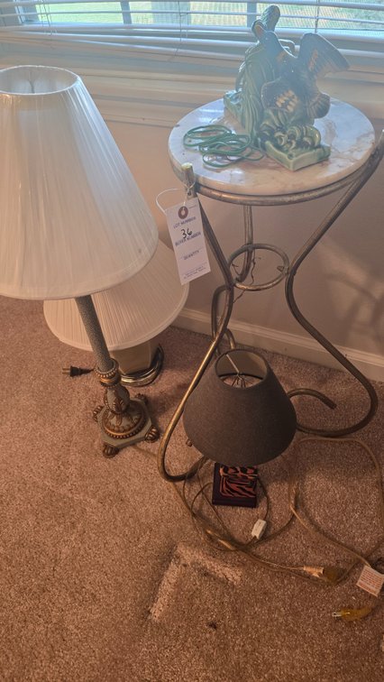 Small Table & 3 Lamps