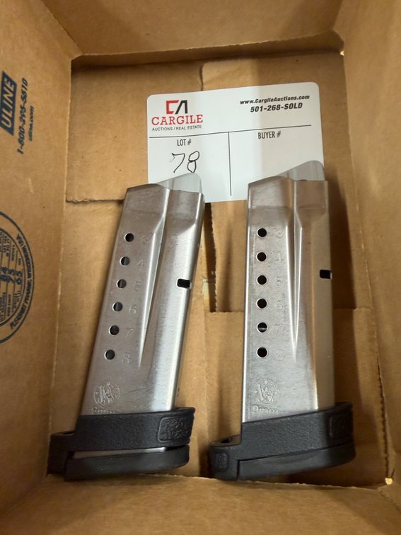 2 Smith & Wesson 9mm 8-Roud Mags