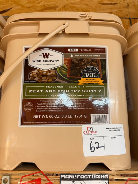 WISE Freeze Dried Meals (Meat & Poultry)