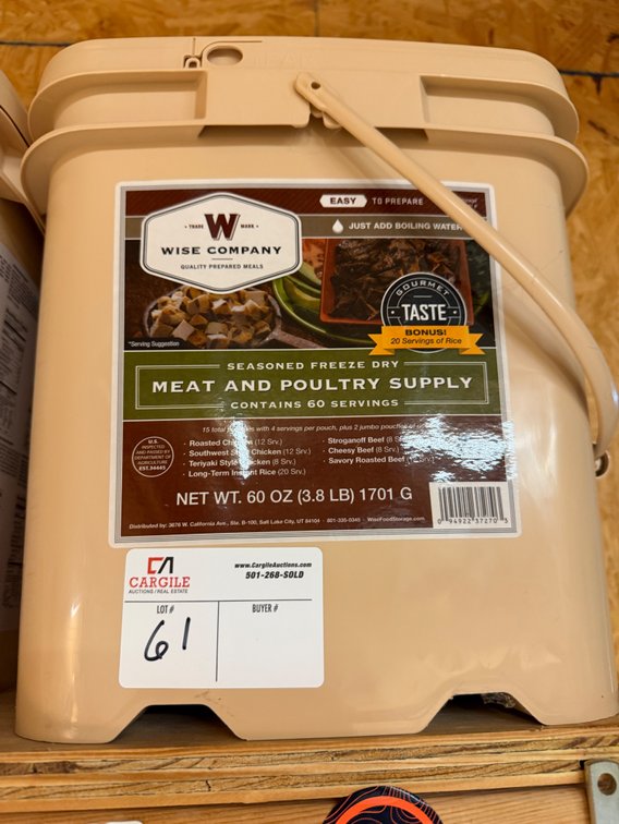 WISE Freeze Dried Meals (Meat & Poultry)