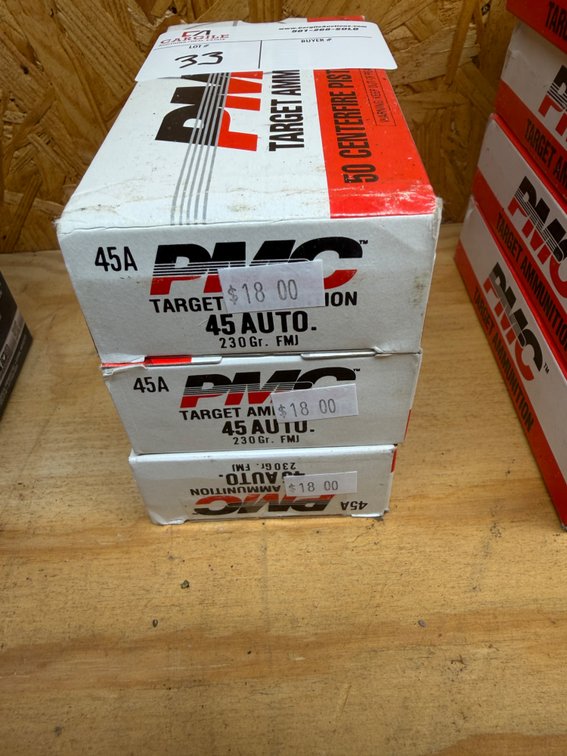 150 rounds of .45auto - 230gr. FMJ