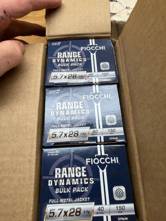 450 rounds of 5.7x28mm- 40gr FMJ