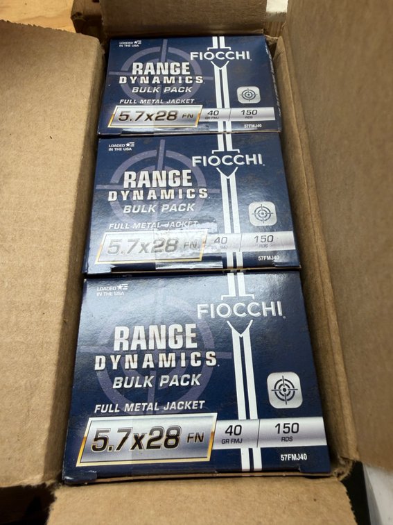 450 rounds of 5.7x28mm- 40gr FMJ