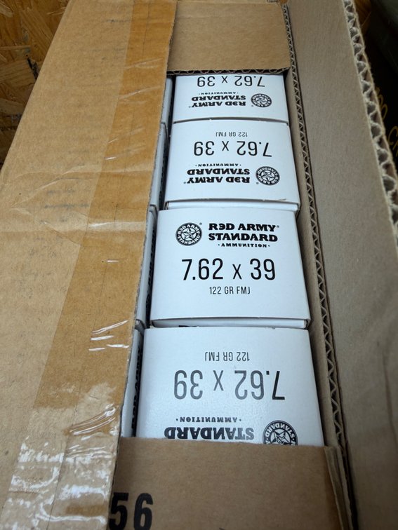 1000 Rounds of 7.62x39mm - FMJ 122gr.