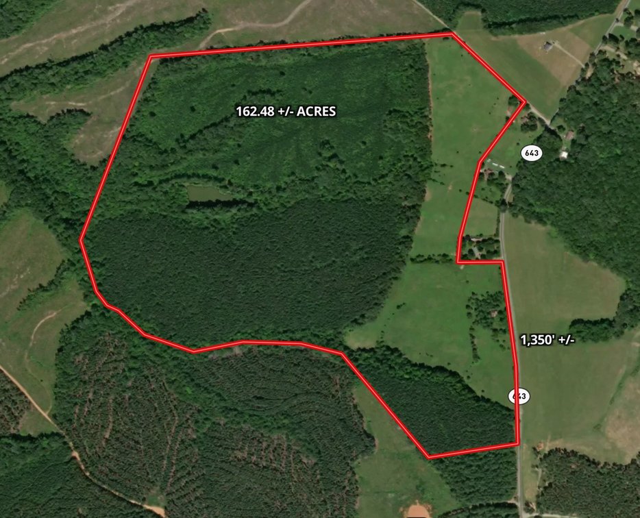 Image for 162 +/- Acres of Campbell County, VA Land Featuring Merchantable Timber, Potential Homesite, Road Frontage, Open & Wooded Sections, Pond, Wildlife & Agricultural Zoning!!