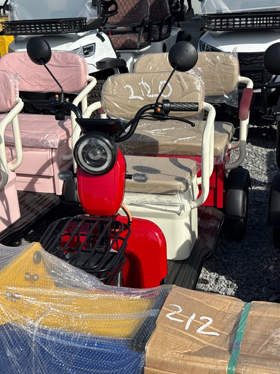 New 2026 Red Mini Golf Cart, model MGC40.