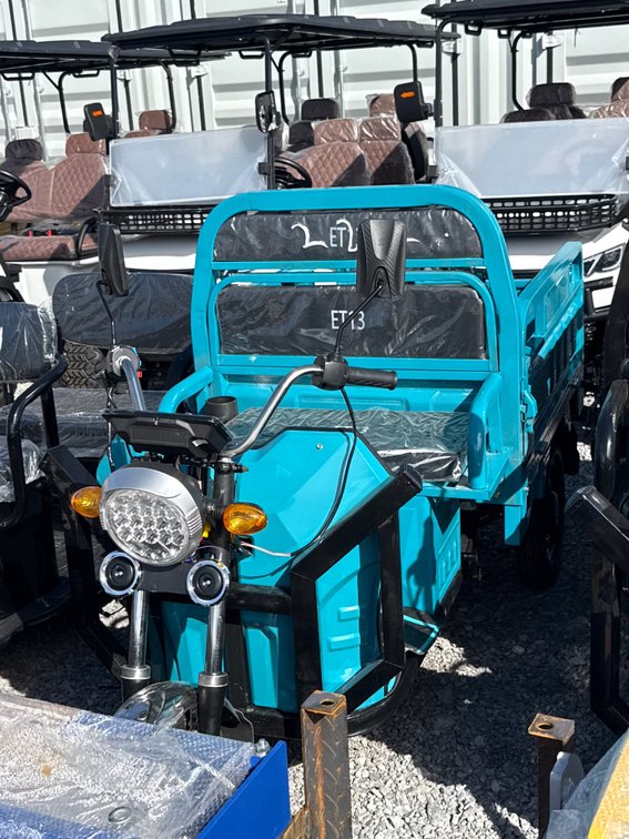 New 2026 Teal ET13 Electric Tricycle Dump Bed.