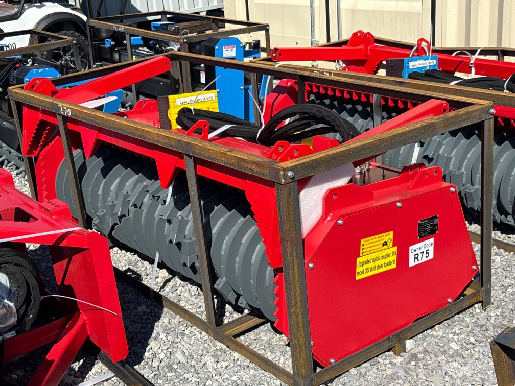 Skid steer 72 inch drum mulcher Raytree RMBD72 Skid Steer Drum Mulcher