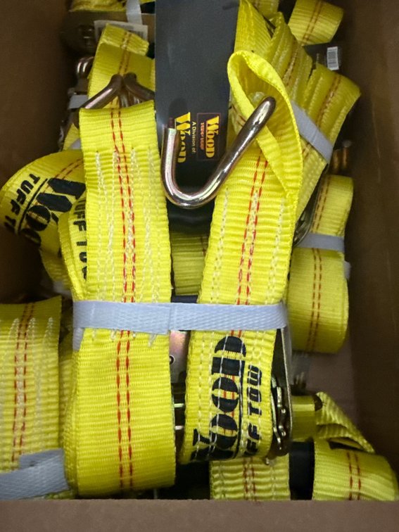 Wood Tuff Tow Ratchet Tie-Down Straps – 20 Count