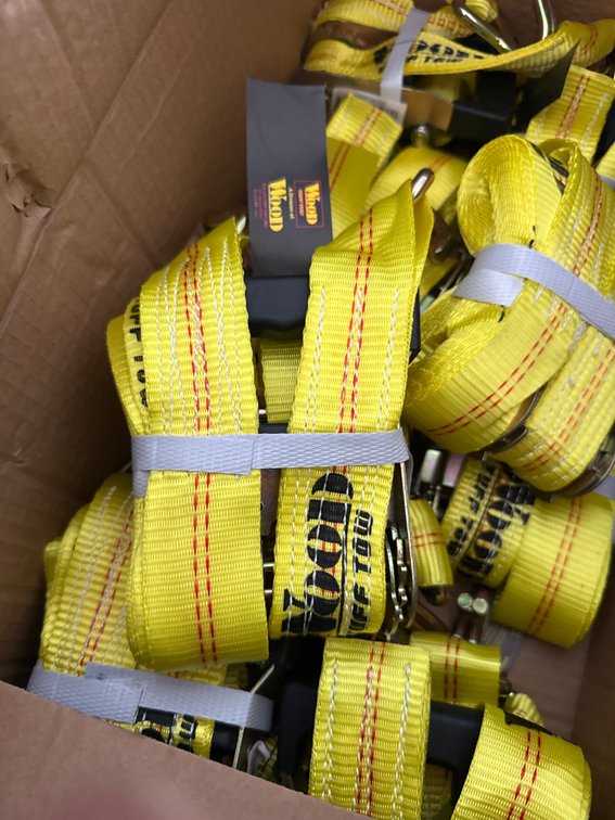 Wood Tuff Tow Ratchet Tie-Down Straps – 20 Count
