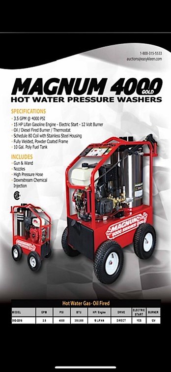 Magnum 4000 Gold Hot Water Pressure Washer