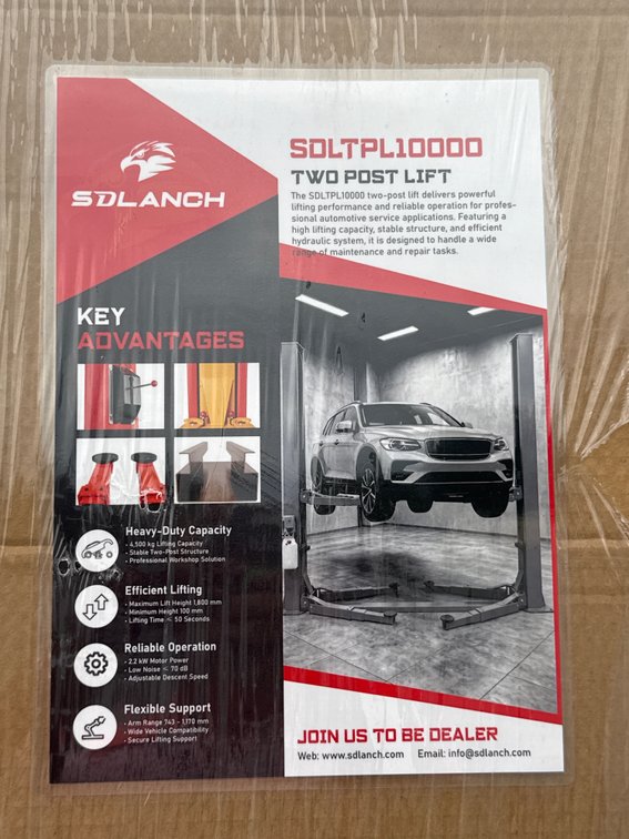 2026 SD Launch Two-Post Vehicle Lift, Model SDLTPL10000