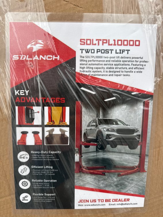 2026 SD Launch Two-Post Vehicle Lift, Model SDLTPL10000