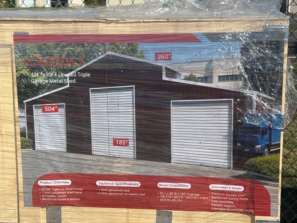 2026 SD Launch 42' x 30' Triple-Car Metal Garage