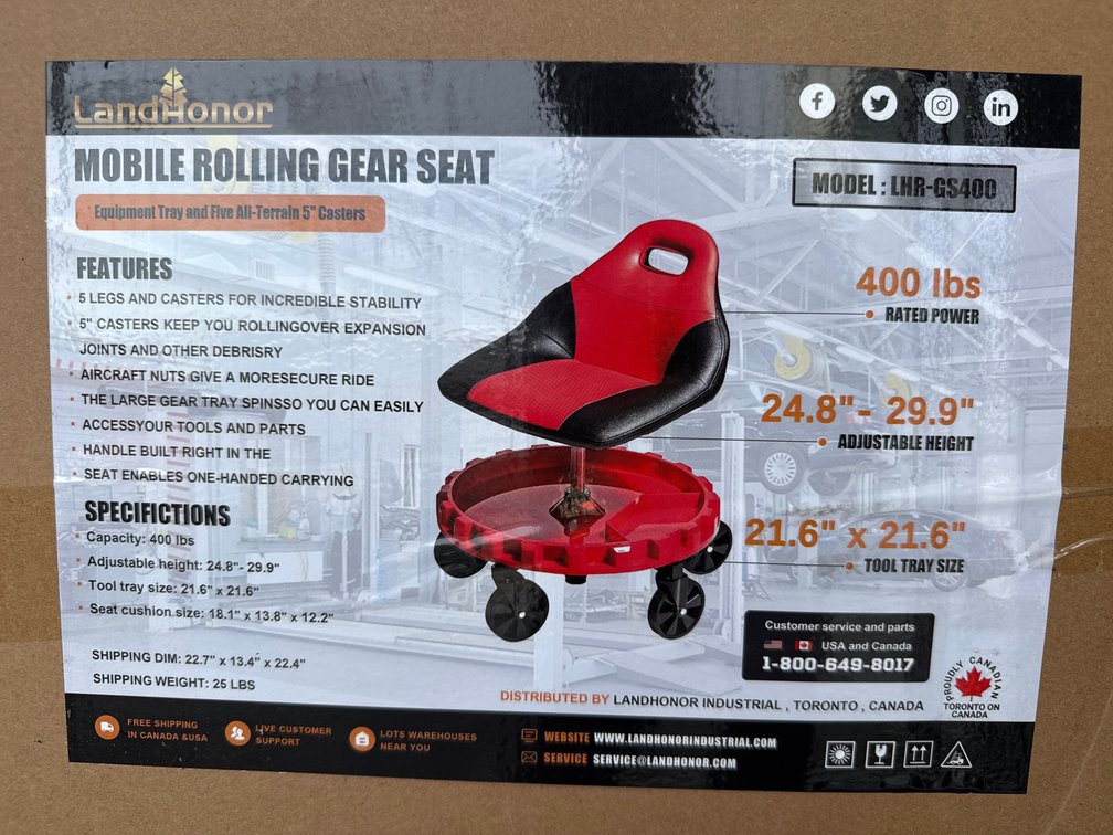 Mobile rolling gear seat