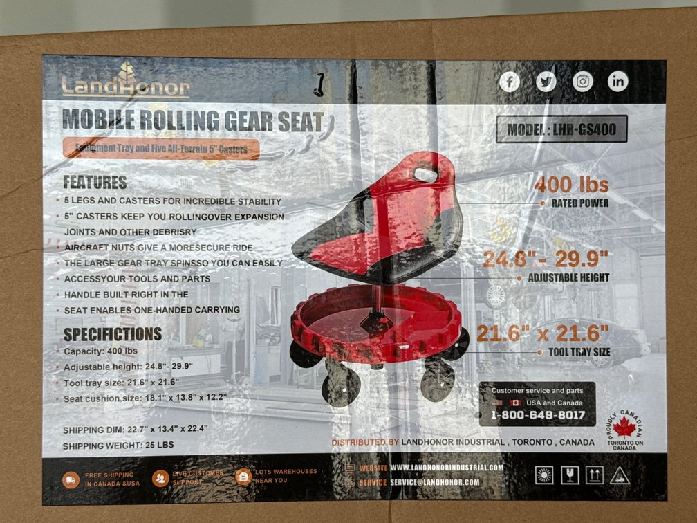 Mobile rolling gear seat