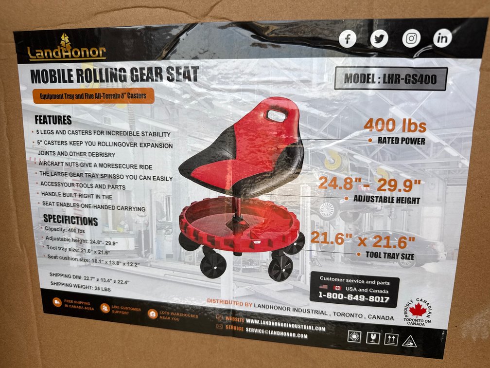 Mobile rolling gear seat
