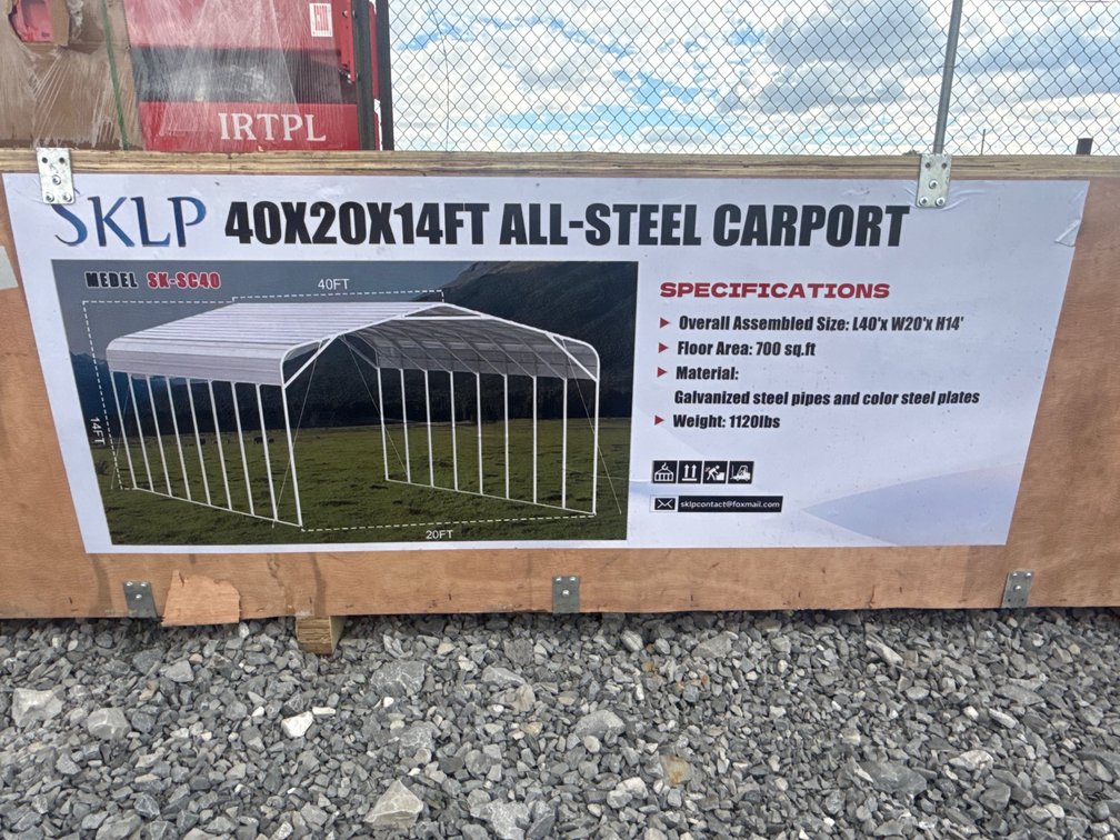 SKLP 40′ × 20′ × 14′ All-Steel Carport