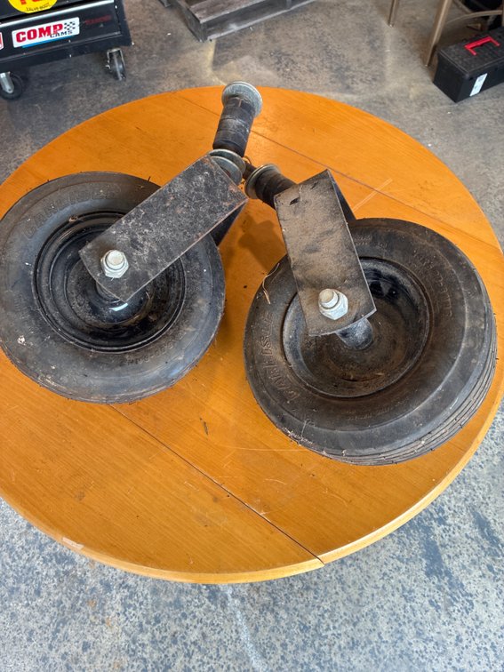 Pair of Dolly wheels for zero turn mower