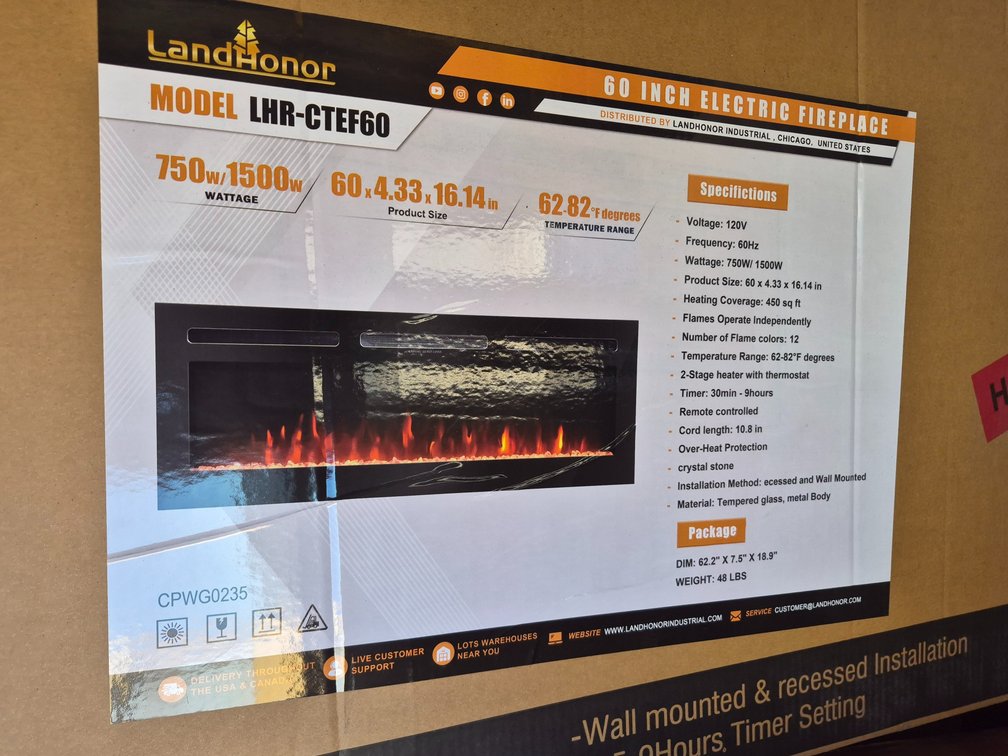 60 Inch Electric Fireplace