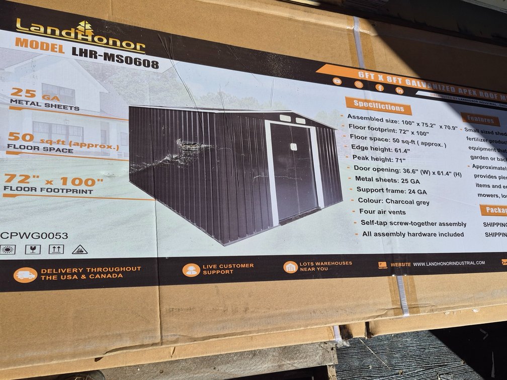 6FTX8FT Metal Shed