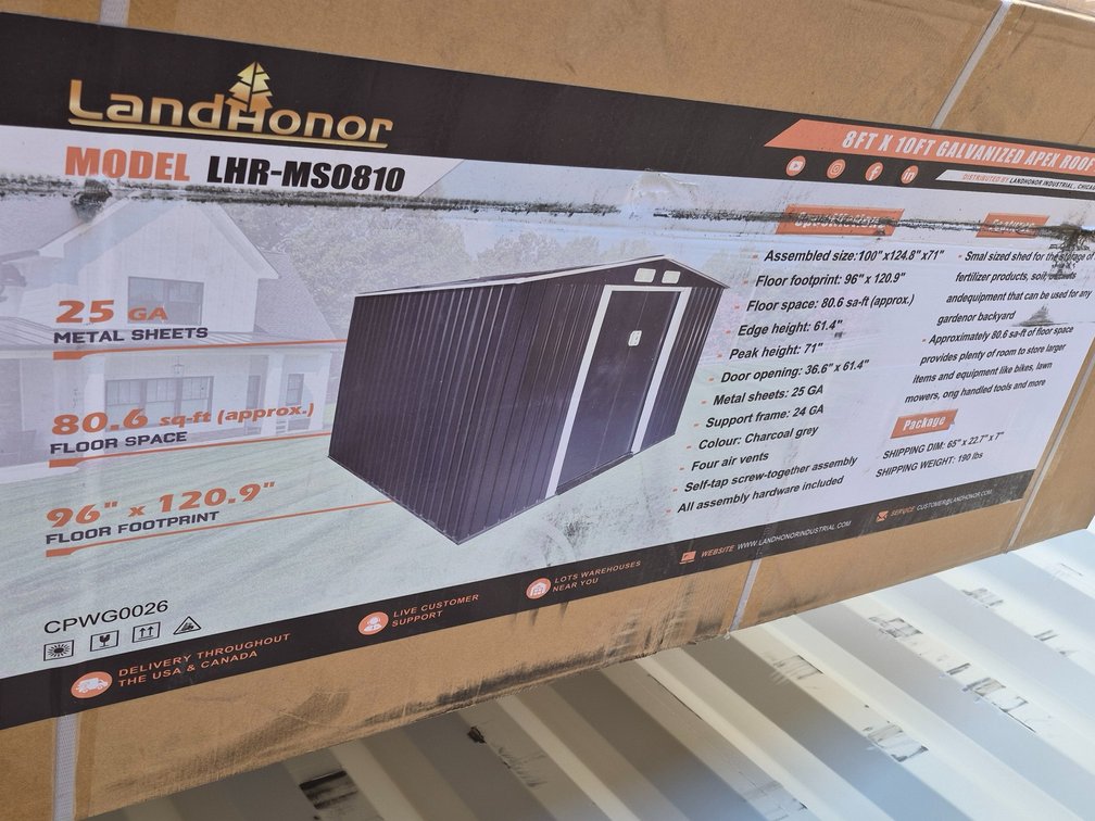 8FTX10FT Metal Shed