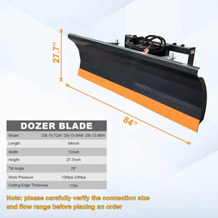84 in Skid Steer Snow Blade