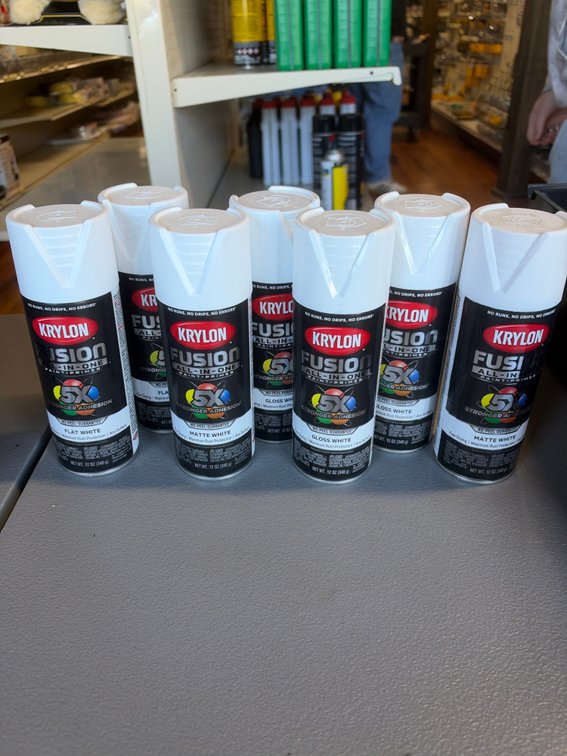 Lot of Krylon White Spray Paint