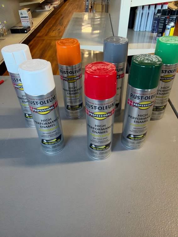 Lot of Rust-oleum High Performance Enamel Spray Paint