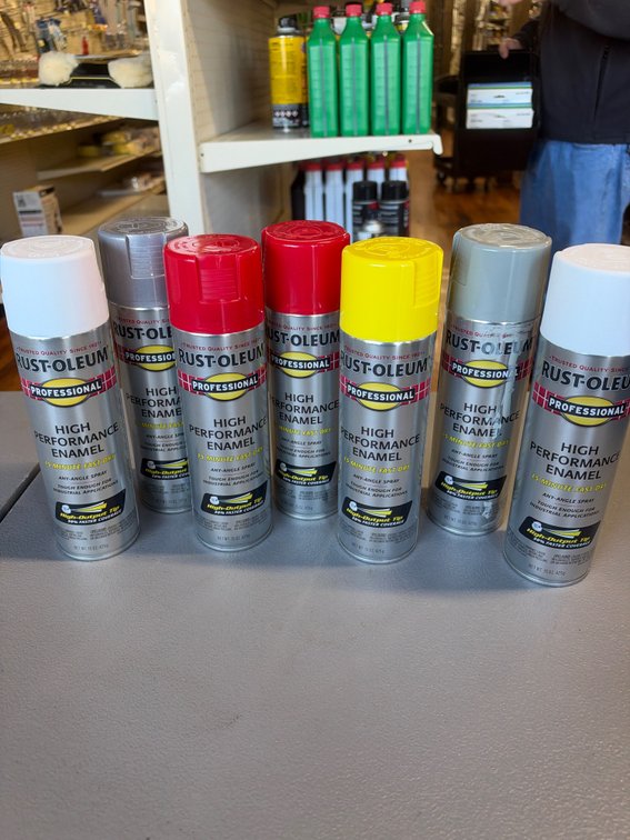 Lot of Rust-oleum High Performance Enamel Spray Paint