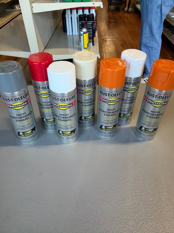 Lot of Rust-oleum High Performance Enamel Spray Paint