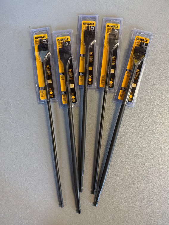 Lot of DeWalt Spade Bits