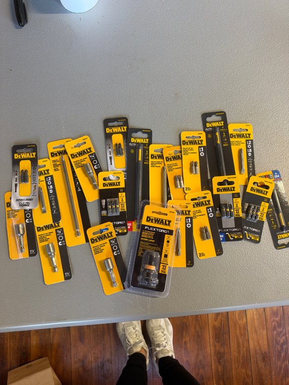 Lot of DeWalt Magnetic Nut Drivers, Power Bits, Bit Tips, and More