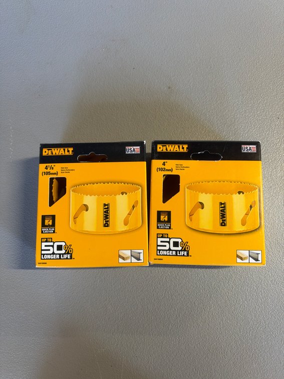Lot of DeWalt Hole Saws