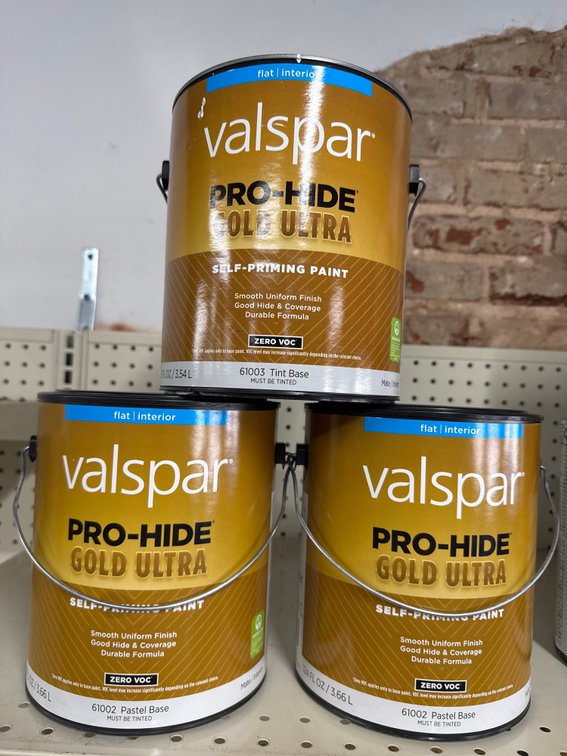 3 cans Valspar Flat interior
