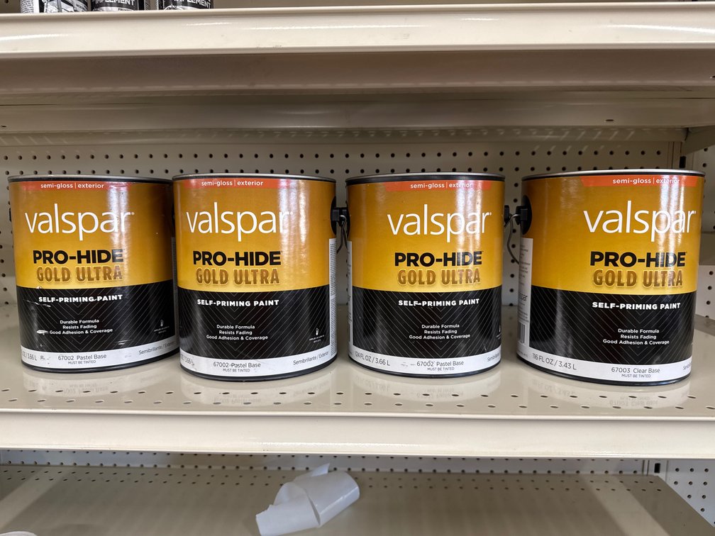 3 cans valspar Semi gloss