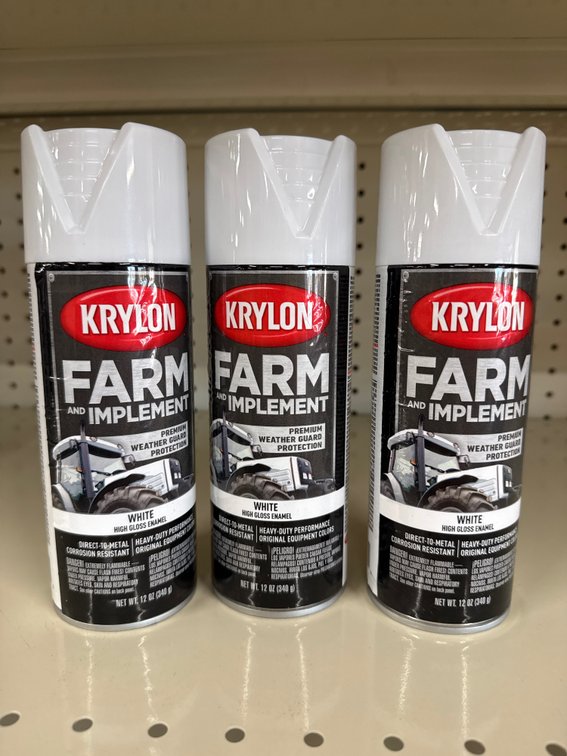 3 krylon farm implement - white
