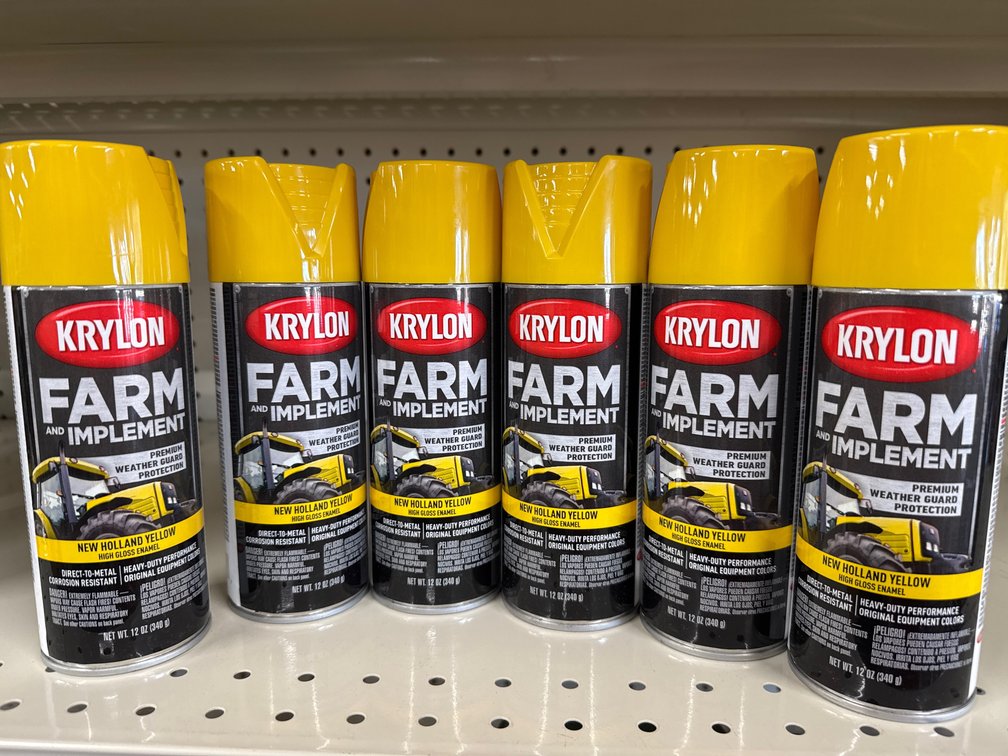 6 krylon farm implement - new holland yellow