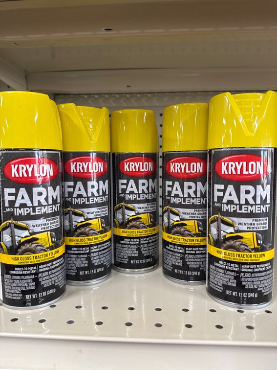 6 krylon farm implement - tractor yellow