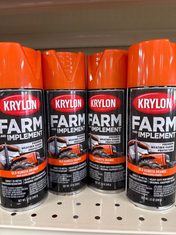 4 krylon farm implement - old kubota orange