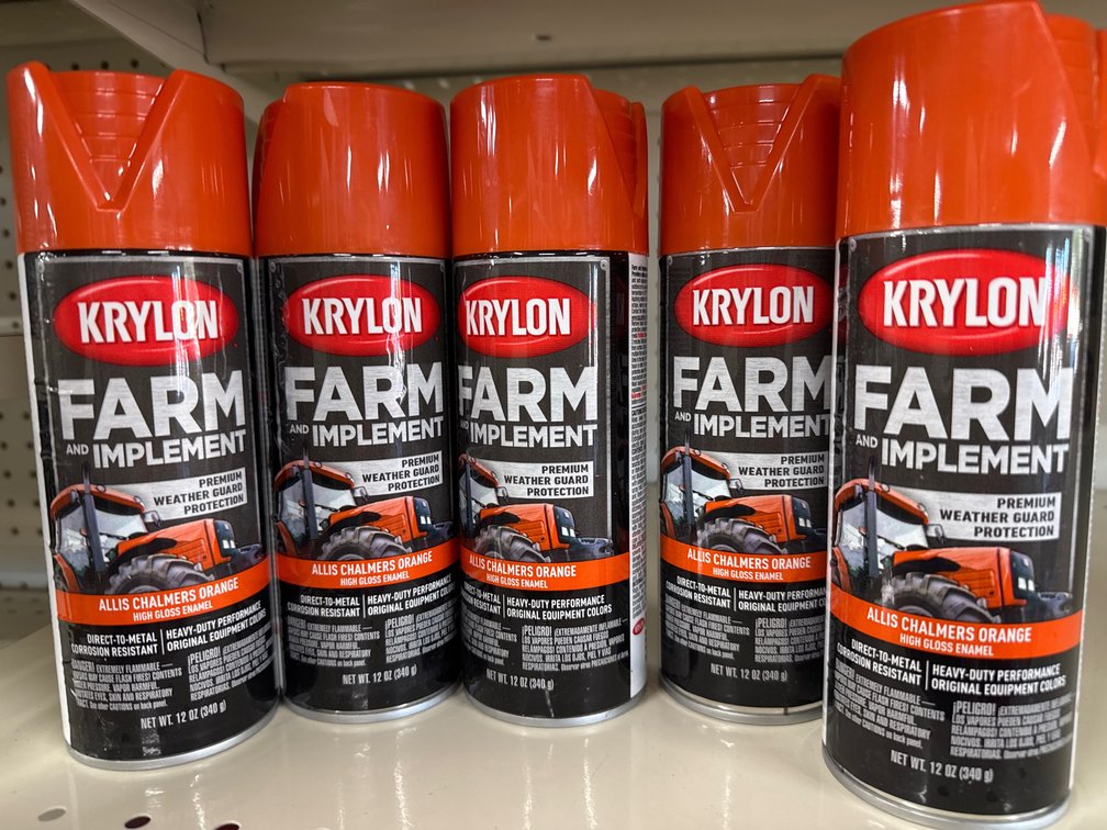 5 krylon farm implement - allis chalmers orange