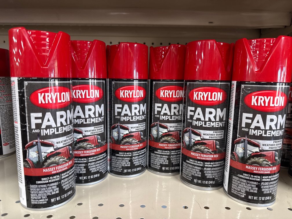 6 krylon farm implement - massey ferguson red